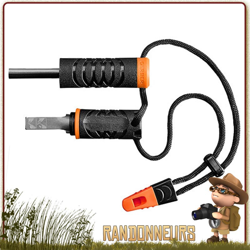 Pierre Allume Feu avec Sifflet d'urgence Gerber Pierre Allume Feu avec Sifflet d'urgence Gerber