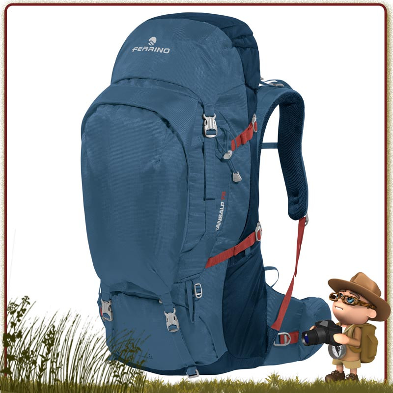 Sac à Dos TRANSALP 75L Bleu Ferrino randonner leger Sac à Dos TRANSALP 75L Bleu Ferrino randonner leger