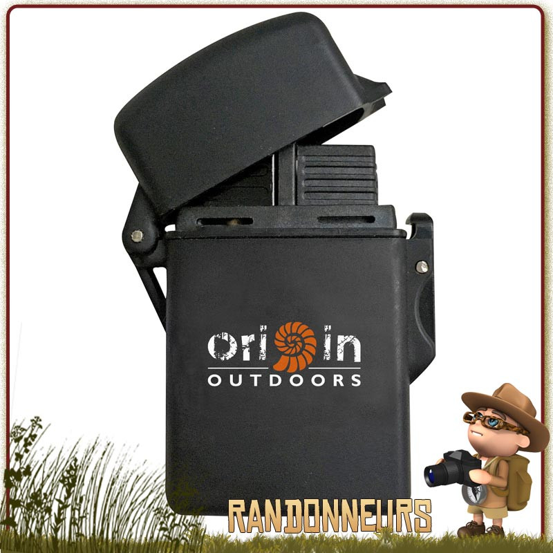 Briquet Tempête StormLighter Noir Origin Outdoors leger pour kit de survie nature Briquet Tempête StormLighter Noir Origin Outdoors leger pour kit de survie nature