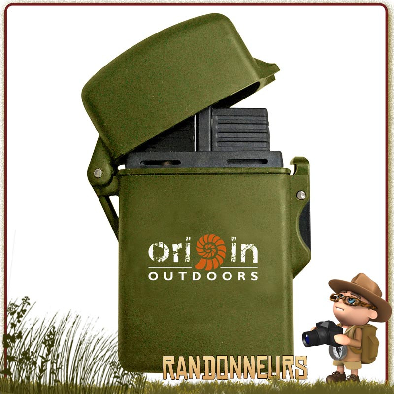 Briquet Tempête StormLighter vert armee Origin Outdoors rechargeable pour bivouac bushcraft survie Briquet Tempête StormLighter vert armee Origin Outdoors rechargeable pour bivouac bushcraft survie