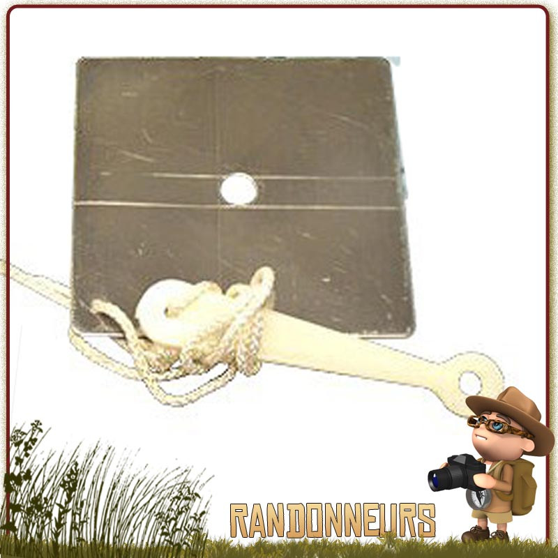 Petit Miroir Heliographe Inox BCB robuste signalisation marine survie Petit Miroir Heliographe Inox BCB robuste signalisation marine survie