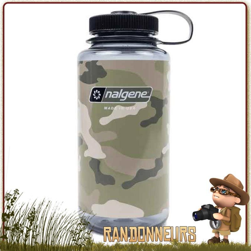 Gourde Nalgene Grande Ouverture 1L CAMO militaire armee bushcraft Gourde Nalgene Grande Ouverture 1L CAMO militaire armee bushcraft