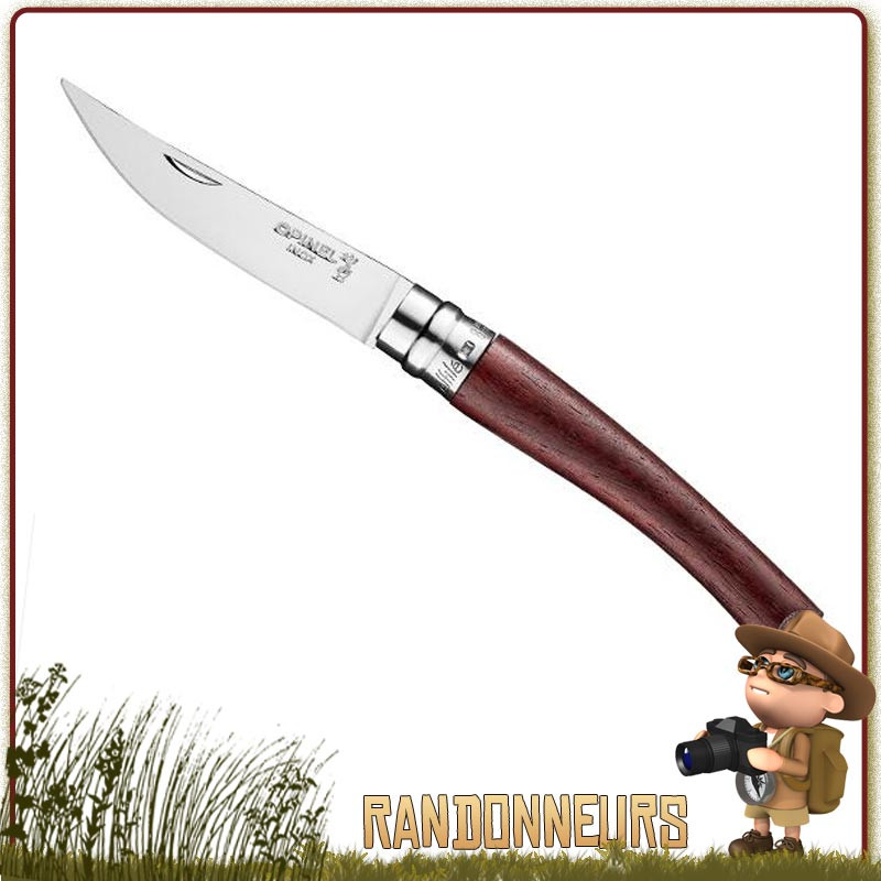 Couteau Opinel 8 VRI Effile manche bois Padouk randonnee Couteau Opinel 8 VRI Effile manche bois Padouk randonnee