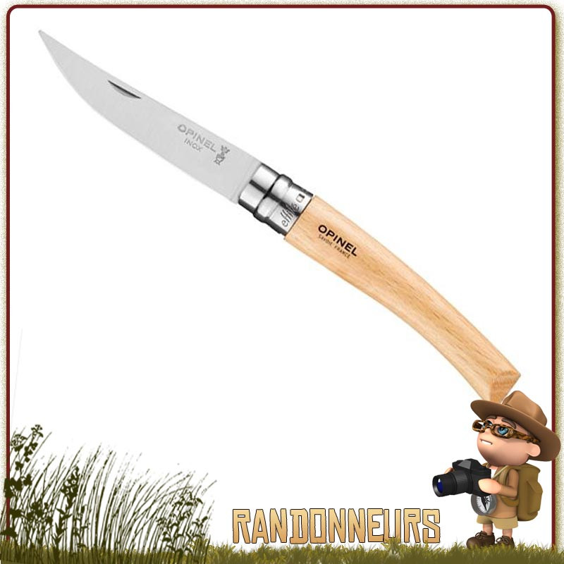 Couteau Opinel 8 VRI Effile manche bois hetre randonnee legere Couteau Opinel 8 VRI Effile manche bois hetre randonnee legere