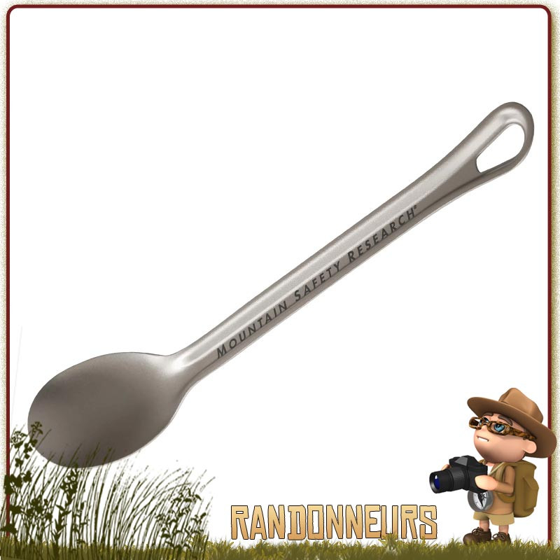 Cuillere titane long manche MSR idéale pour sachet lyophylisés et la randonnée légère Cuillere titane long manche MSR idéale pour sachet lyophylisés et la randonnée légère