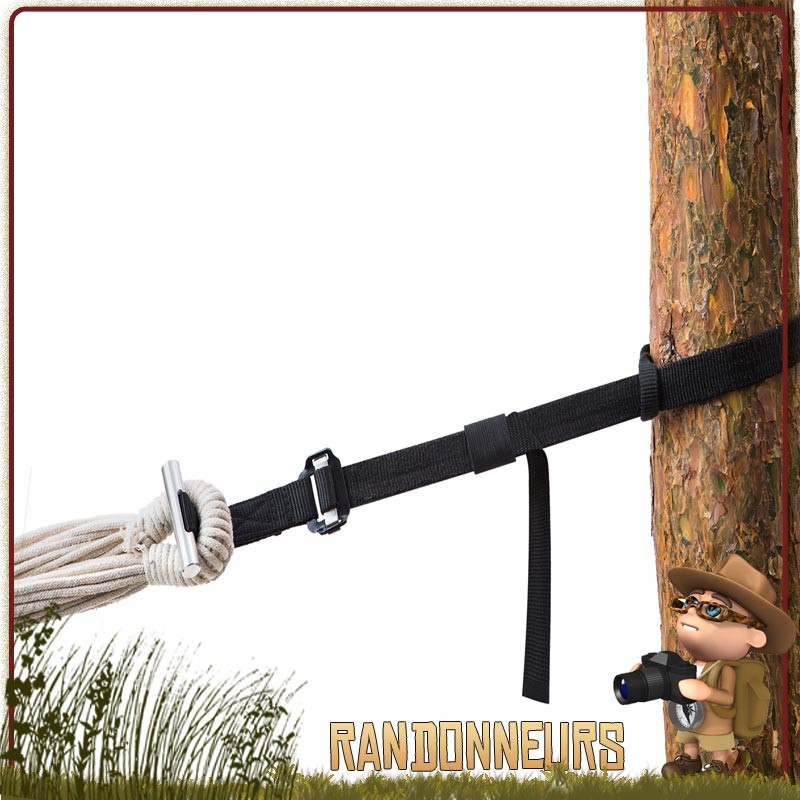 Kit de fixation par sangle ajustable pour Hamac Amazonas pour assurer le montage de votre hamac randonnée entre deux arbres Kit de fixation par sangle ajustable pour Hamac Amazonas pour assurer le montage de votre hamac randonnée entre deux arbres