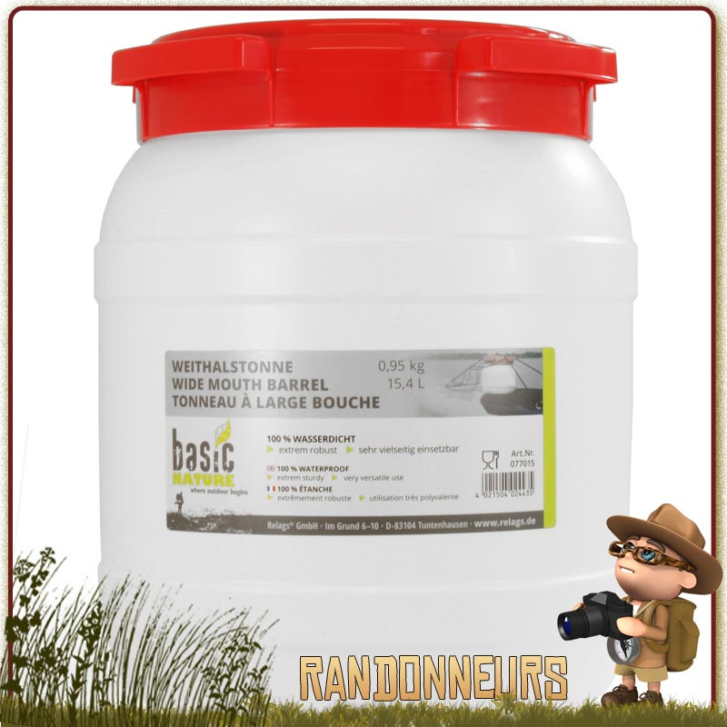 Touque Bidon 15.4 Litres Basic Nature transport alimentaire etanche Touque Bidon 15.4 Litres Basic Nature transport alimentaire etanche