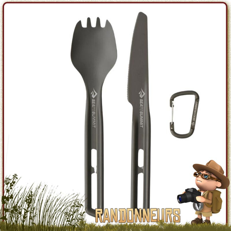 Set Couverts bivouac Frontier UL 2 pieces Sea to Summit trek minimaliste Set Couverts bivouac Frontier UL 2 pieces Sea to Summit trek minimaliste