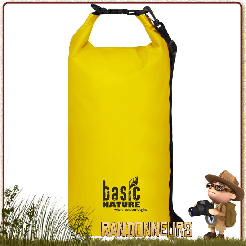 meilleur Sac Etanche PVC Packsack 10L Jaune Basic Nature meilleur Sac Etanche PVC Packsack 10L Jaune Basic Nature