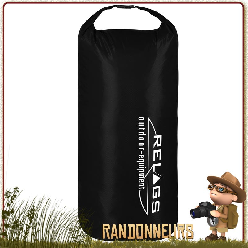Dry Bag 210T Ultra leger Light 35L Noir Basic Nature pour randonner Dry Bag 210T Ultra leger Light 35L Noir Basic Nature pour randonner