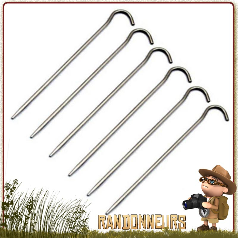Piquet de tente ultra léger et robuste, le piquet Hook Peg Titanium Toaks allie ultra robustesse et légèreté pour randonner Piquet de tente ultra léger et robuste, le piquet Hook Peg Titanium Toaks allie ultra robustesse et légèreté pour randonner