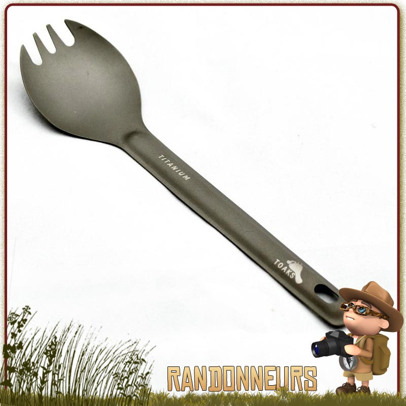 Spork Titane UltraLight TOAKS ultra léger pour le trek et randonnée minimaliste en limitant le poids du sac à dos Spork Titane UltraLight TOAKS ultra léger pour le trek et randonnée minimaliste en limitant le poids du sac à dos