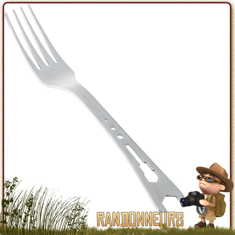 Fourchette tout en acier inoxydable Tool Fork MSR fait office d'outil multi-fonction pour réchaud randonnée msr Fourchette tout en acier inoxydable Tool Fork MSR fait office d'outil multi-fonction pour réchaud randonnée msr
