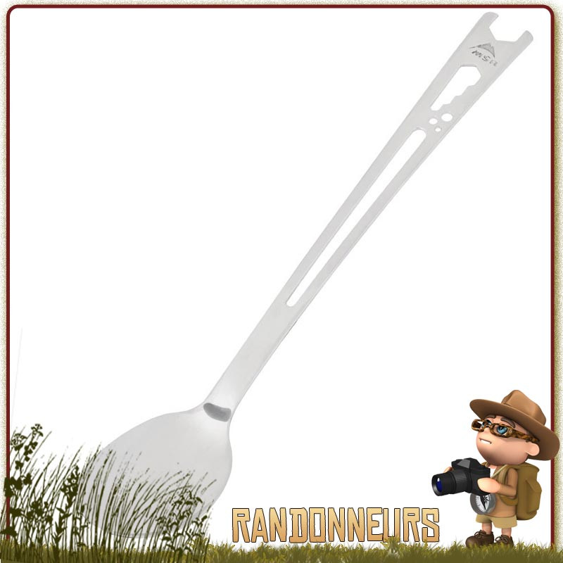 Cuillère tout en acier inoxydable Tool Spoon MSR fait office d'outil multi-fonction pour réchaud randonnée msr Cuillère tout en acier inoxydable Tool Spoon MSR fait office d'outil multi-fonction pour réchaud randonnée msr