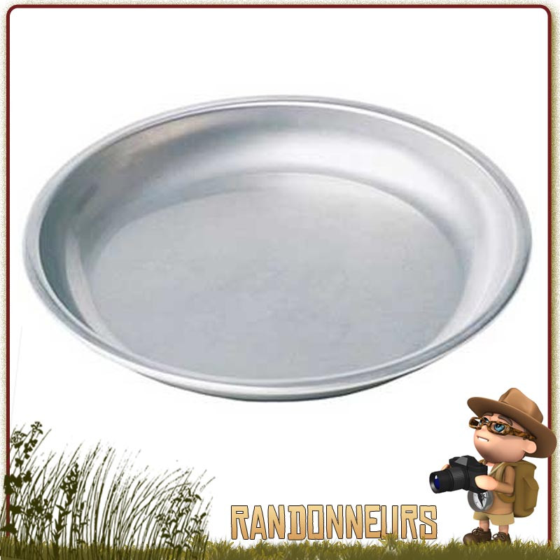 Assiette ultra légere en acier inoxydable MSR. Résistante, idéale pour la randonnée légère et le camping nature et bushcraft Assiette ultra légere en acier inoxydable MSR. Résistante, idéale pour la randonnée légère et le camping nature et bushcraft