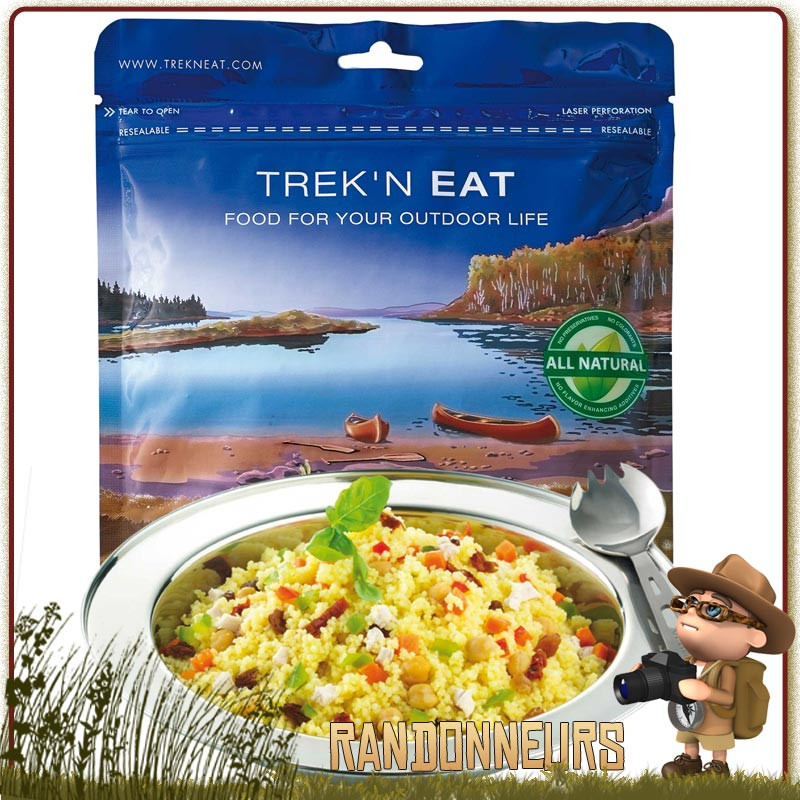 Sachet repas Couscous au Poulet et aux Légumes Trek'n Eat lyophilisé bivouac léger et randonnée Sachet repas Couscous au Poulet et aux Légumes Trek'n Eat lyophilisé bivouac léger et randonnée