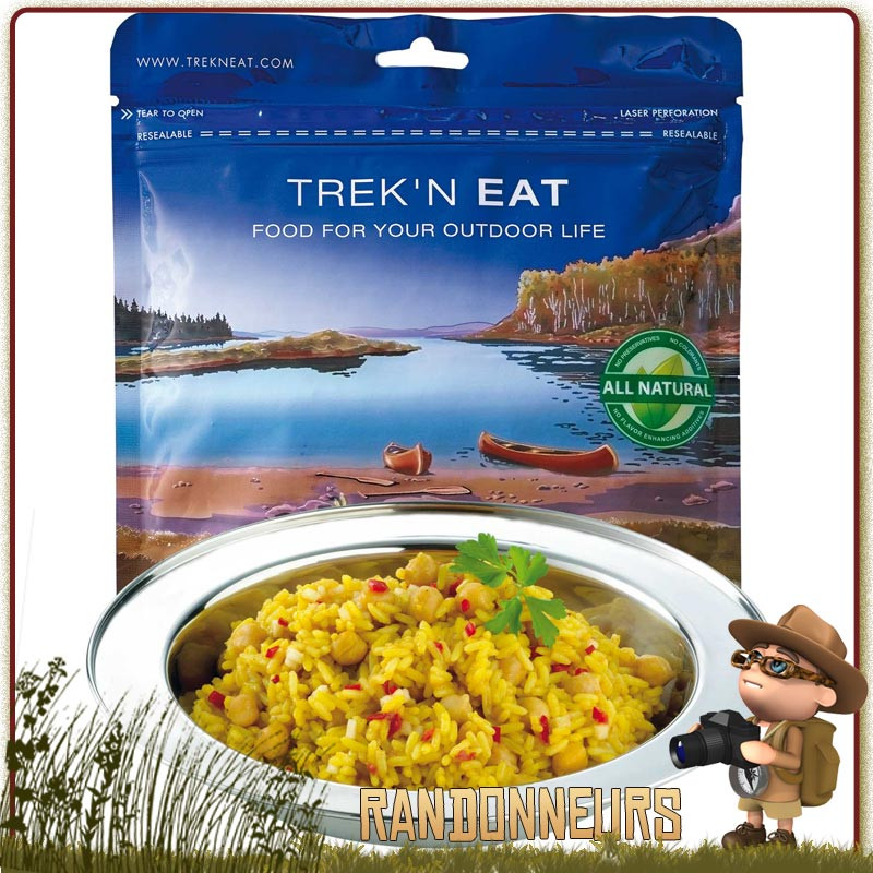 plat lyophilisé vegan randonnée légère Chana Masala Trek'n Eat curry de pois chiches plat lyophilisé vegan randonnée légère Chana Masala Trek'n Eat curry de pois chiches
