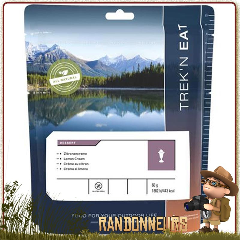 Sachet de dessert lyophilisé de randonnée Crème Au Citron Trek'n Eat lyophilisé Sachet de dessert lyophilisé de randonnée Crème Au Citron Trek'n Eat lyophilisé