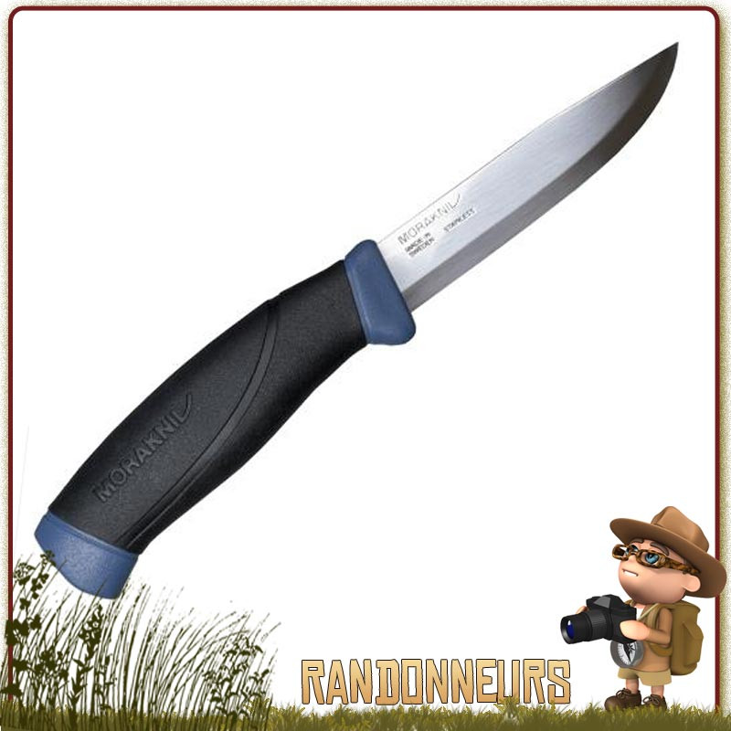Couteau bushcraft Mora COMPANION F lame inox 10 cm avec étui plastique rigide Couteau bushcraft Mora COMPANION F lame inox 10 cm avec étui plastique rigide