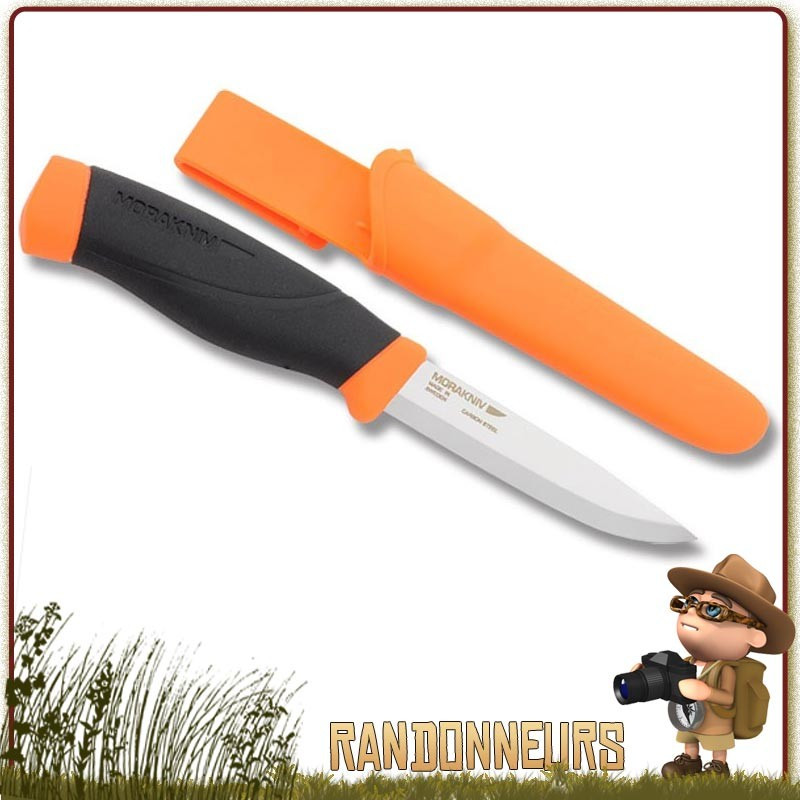 poignard bushcraft Mora Heavy Duty MG orange Lame en acier Carbone 10.5 cm, manche gomme orange extra large poignard bushcraft Mora Heavy Duty MG orange Lame en acier Carbone 10.5 cm, manche gomme orange extra large