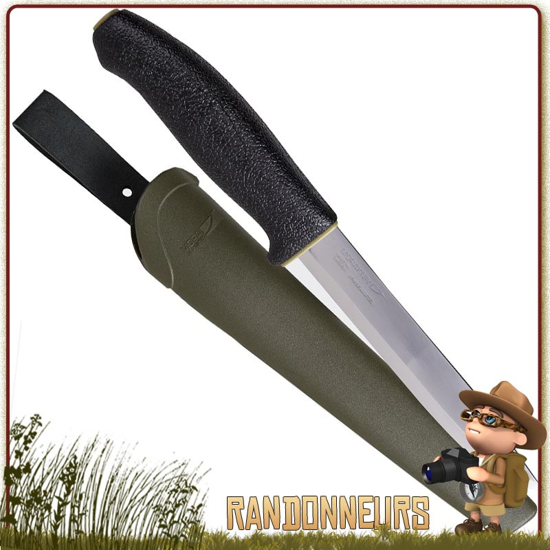 Poignard bushcraft survie Mora ALL ROUND 748MG Inox Lame en acier Carbone 14.8 cm, manche gomme noir Poignard bushcraft survie Mora ALL ROUND 748MG Inox Lame en acier Carbone 14.8 cm, manche gomme noir