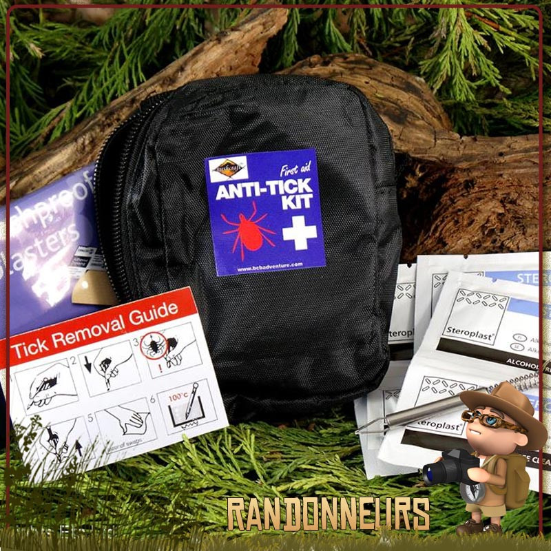 kit premiers soins pour morsures de tiques pochette zippée, tout le nécessaire pour enlever une tique kit premiers soins pour morsures de tiques pochette zippée, tout le nécessaire pour enlever une tique