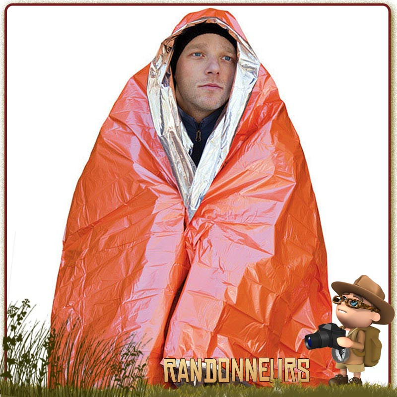 Couverture survie une personne SOL isothermique orange vif pour meilleure localisations Couverture survie une personne SOL isothermique orange vif pour meilleure localisations