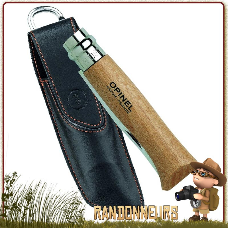 Couteau fermant Opinel 8 VRI manche en bois de hêtre vernis de 11 cm. Lame acier inox sandvik 12C27 modifié Couteau fermant Opinel 8 VRI manche en bois de hêtre vernis de 11 cm. Lame acier inox sandvik 12C27 modifié