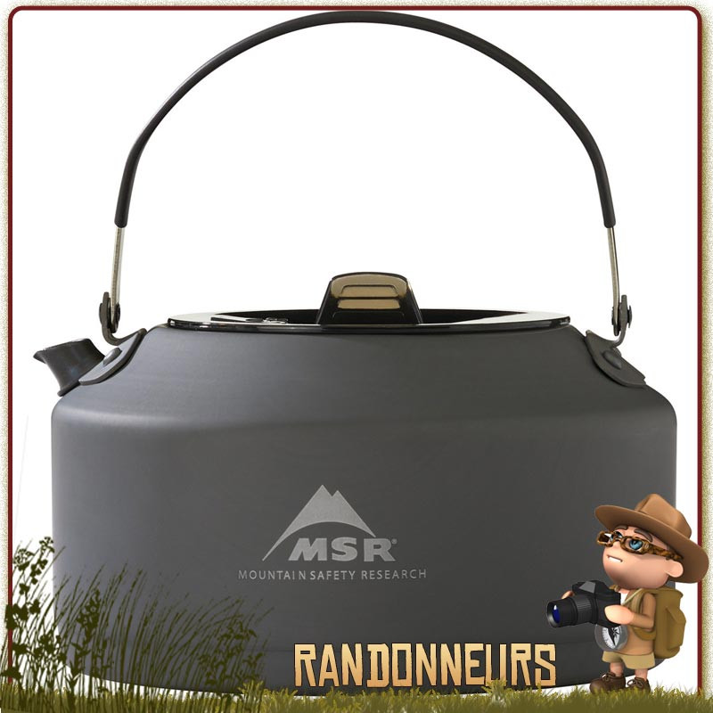 BOUILLOIRE PIKA 1L MSR ultra légère aluminium hard anodisé adaptée à la randonnée légère et trekking BOUILLOIRE PIKA 1L MSR ultra légère aluminium hard anodisé adaptée à la randonnée légère et trekking