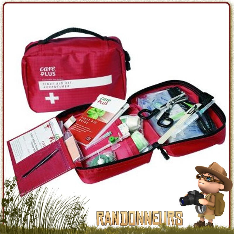 Trousse premiers secours et soins Aventuriers stérile, adapté pour les randonneurs vers des destinations où le risque sanitaire Trousse premiers secours et soins Aventuriers stérile, adapté pour les randonneurs vers des destinations où le risque sanitaire