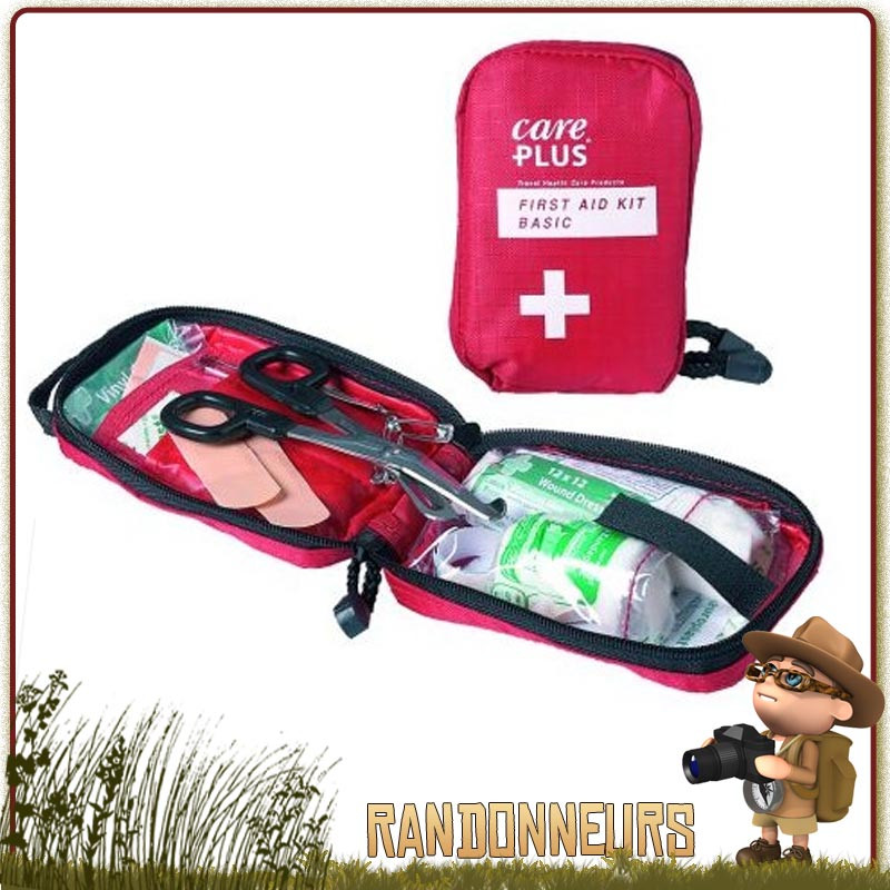 Trousse de premiers secours et soins, Basique de Care Plus, pour les séjours courts, les activités sportives randonnée Trousse de premiers secours et soins, Basique de Care Plus, pour les séjours courts, les activités sportives randonnée