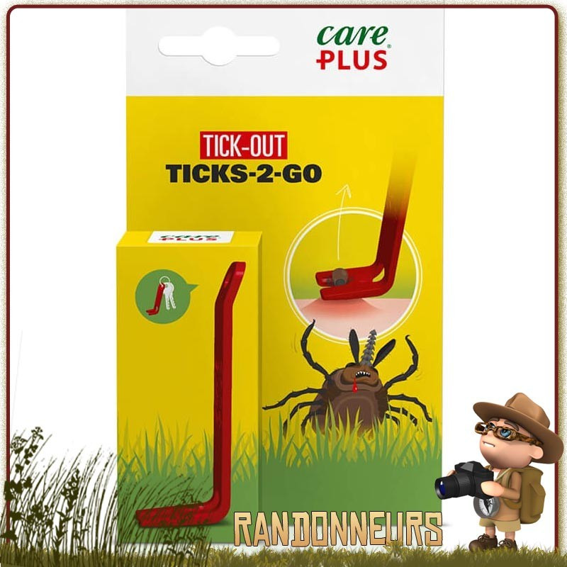 Mini Pince à tiques en forme de levier Care Plus pour ôter les tiques en cas de morsure. Mini Pince à tiques en forme de levier Care Plus pour ôter les tiques en cas de morsure.