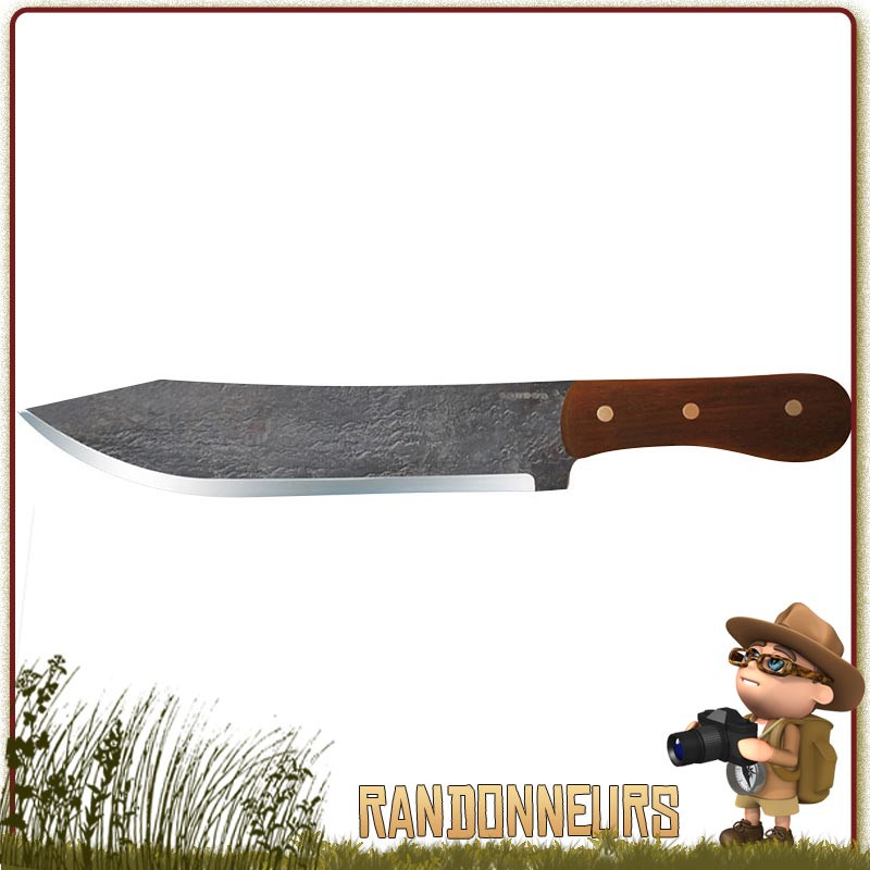 Couteau CONDOR HUDSON BAY lame brute de forge de 21 cm en acier 1075 High Carbon Manche bois de noyer et étui cuir Couteau CONDOR HUDSON BAY lame brute de forge de 21 cm en acier 1075 High Carbon Manche bois de noyer et étui cuir