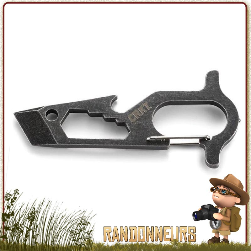 Multi-tools de survie pratique, le Pryma CRKT est un ingénieux survival tools tout en acier 3Cr13 finition stonewash Multi-tools de survie pratique, le Pryma CRKT est un ingénieux survival tools tout en acier 3Cr13 finition stonewash