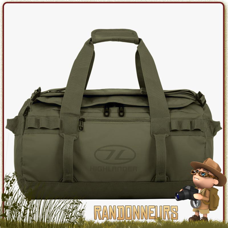 Sac de transport étanche Duffle Bag Storm KitBag 65L 65 litres Vert armée Highlander résistant à l'eau pluie Sac de transport étanche Duffle Bag Storm KitBag 65L 65 litres Vert armée Highlander résistant à l'eau pluie