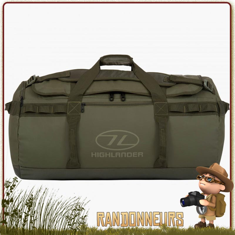 Sac transport militaire étanche Duffle Bag Storm KitBag 90L Vert Highlander résistant Sac transport militaire étanche Duffle Bag Storm KitBag 90L Vert Highlander résistant