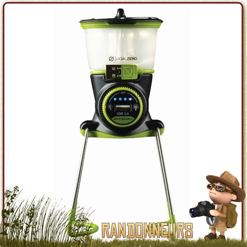 Lanterne LightHouse Mini GOAL ZERO 210 lumens et autonomie de 4 à 500 heures sortie USB pour recharger votre téléphone Lanterne LightHouse Mini GOAL ZERO 210 lumens et autonomie de 4 à 500 heures sortie USB pour recharger votre téléphone