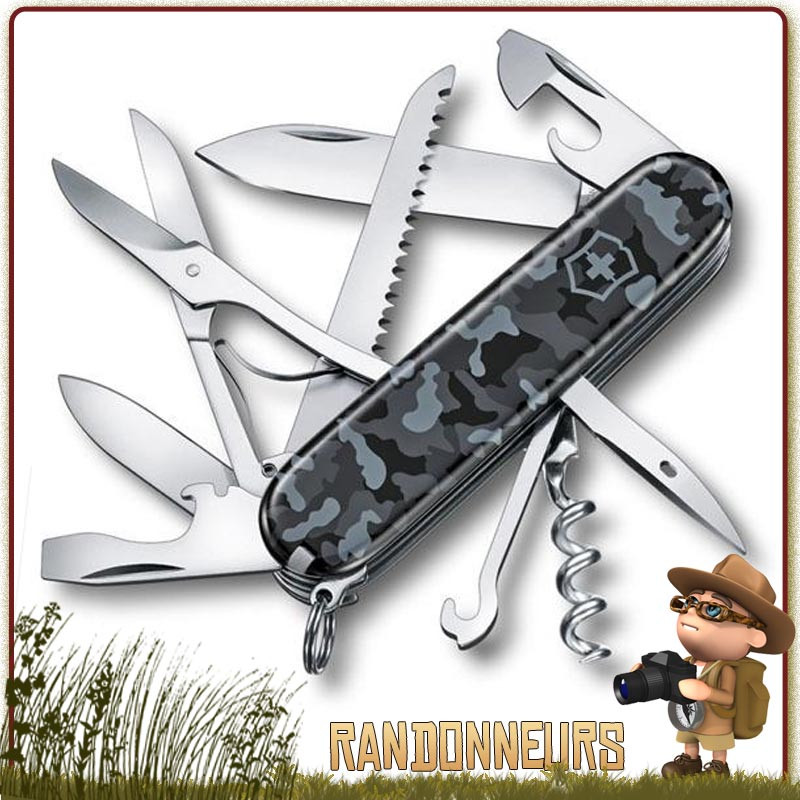 Couteau Victorinox HUNTSMAN Navy Camo 16 fonctions et 11 pièces Couteau Victorinox HUNTSMAN Navy Camo 16 fonctions et 11 pièces
