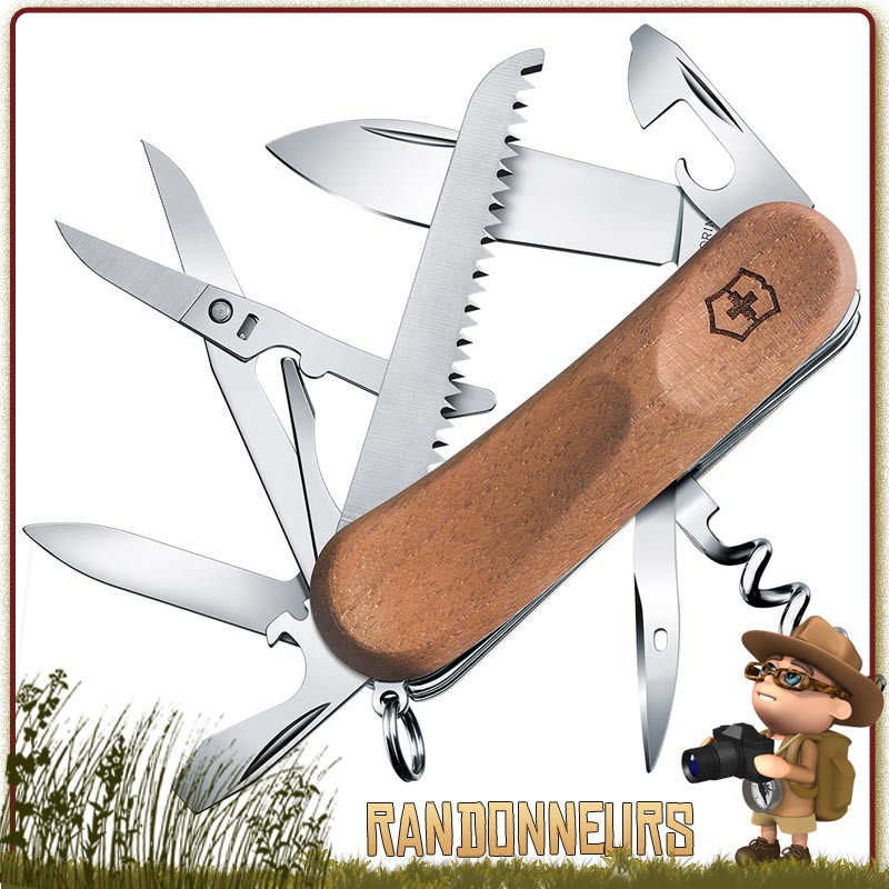 Couteau Suisse Victorinox EVOWOOD 17 avec 14 fonctions et 8 pièces Manche en bois de noyer de 8.5 cm Couteau Suisse Victorinox EVOWOOD 17 avec 14 fonctions et 8 pièces Manche en bois de noyer de 8.5 cm
