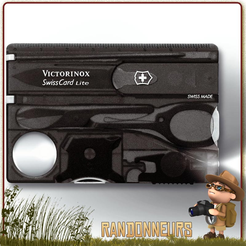 Carte multi-fonctions survival tool SwissCard Lite Victorinox. Outil multifonctions de la taille d'une carte de crédit Carte multi-fonctions survival tool SwissCard Lite Victorinox. Outil multifonctions de la taille d'une carte de crédit