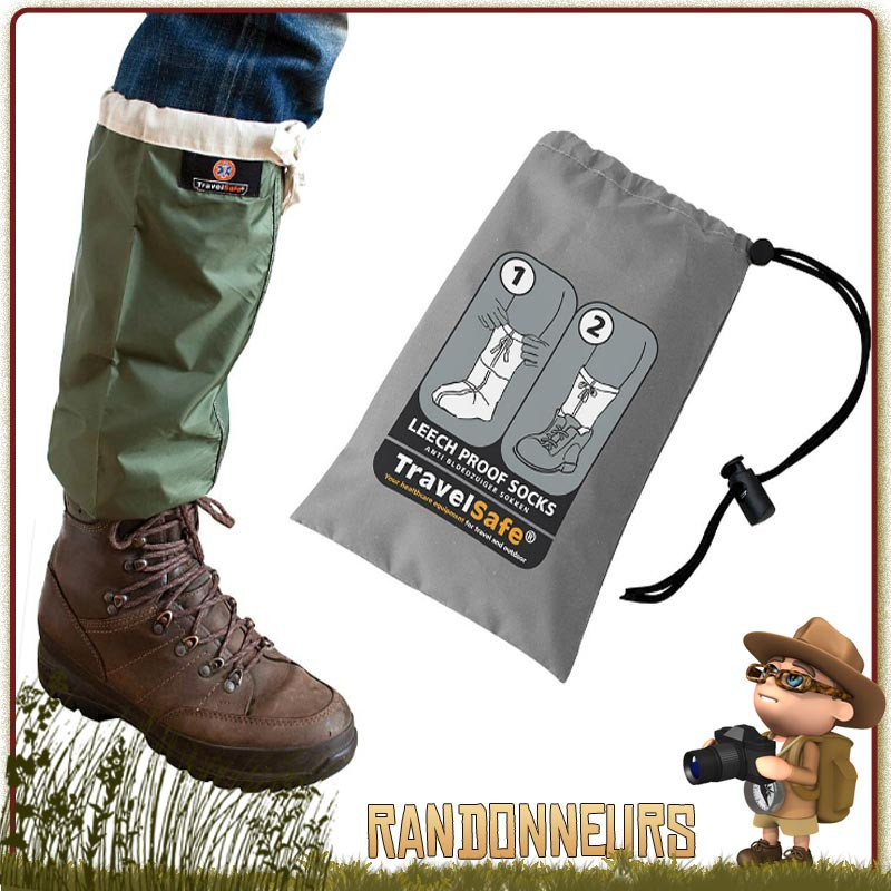 ces chaussettes anti-sangsues Travelsafe protègent des morsures de sangsues en randonnée ces chaussettes anti-sangsues Travelsafe protègent des morsures de sangsues en randonnée